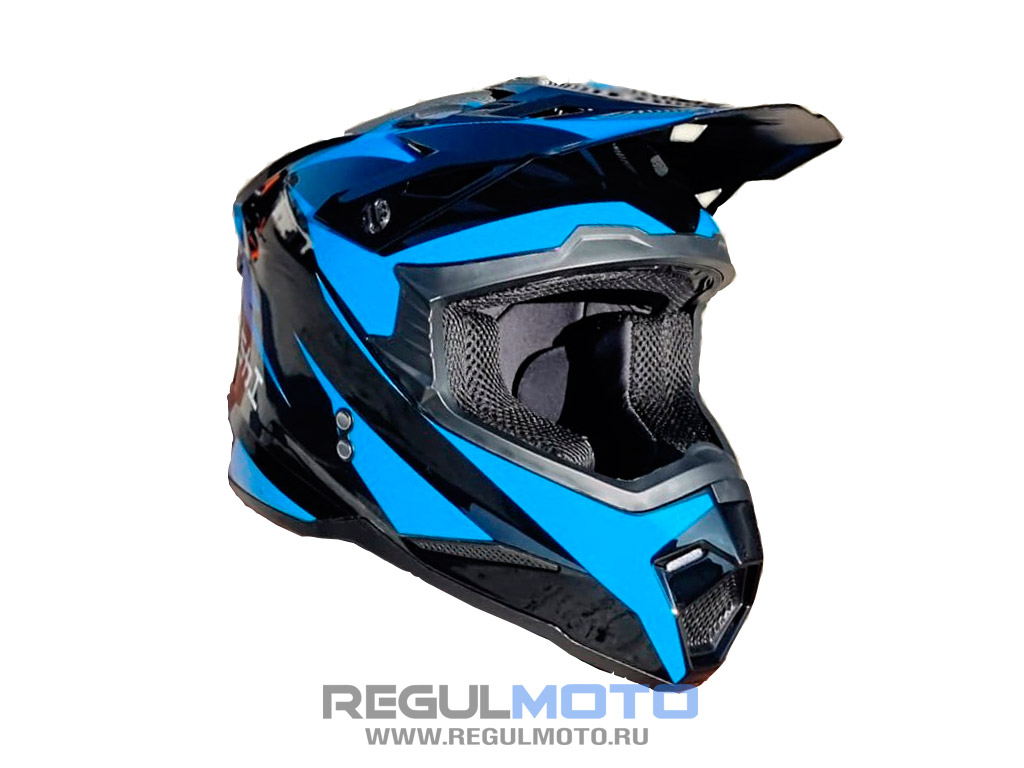 Шлем KIOSHI Holeshot 801 кроссовый Черный-оранжевый