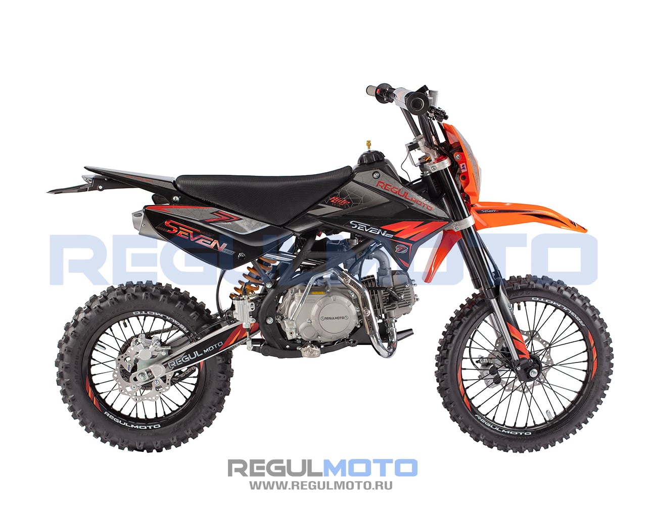 Питбайк Regulmoto SEVEN PRO 17/14 Черный-оранжевый