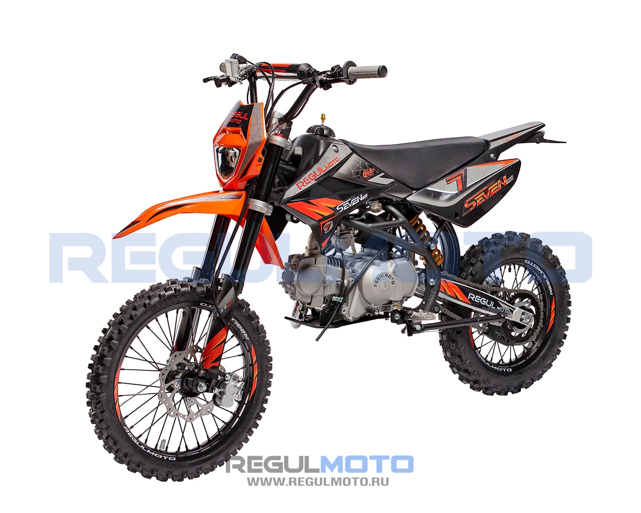 Питбайк Regulmoto SEVEN PRO 17/14 Черный-оранжевый